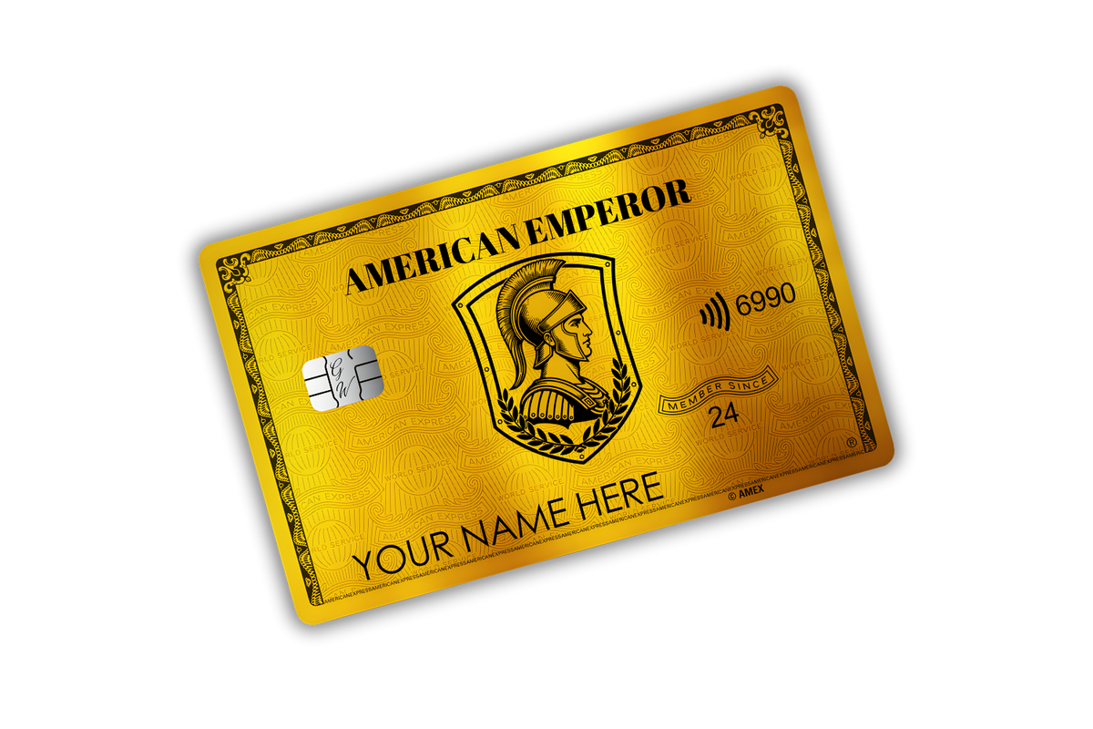 24K Gold American Express metal card showcased in hero section with premium gold luxury design and elite craftsmanship for international clients