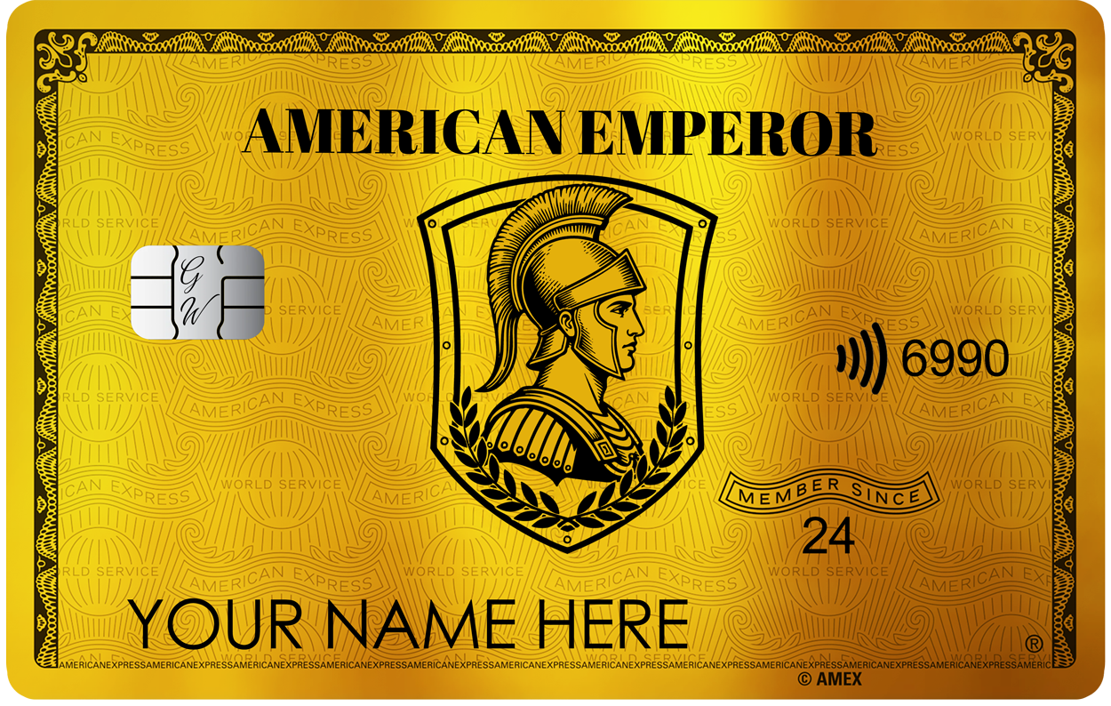 24K Gold American Express metal card with ultra-luxury gold finish for elite international clients