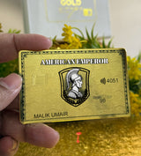 Luxury 24K Gold American Express metal card featuring high-end engraved gold detailing