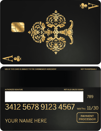 Premium Ace of Clubs vertical metal card designed for elite custom metal card collectors