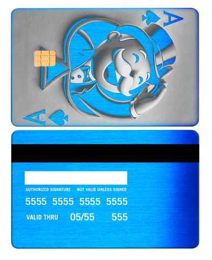 Premium Ace Of Monopoly metal card with modern metal card styling and high-end luxury design