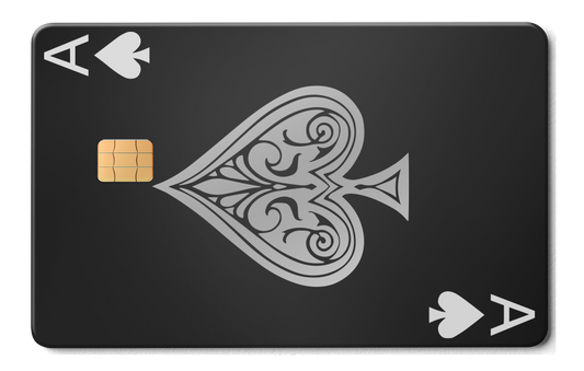Ace of Spades metal card with premium luxury design, sleek black and silver metal card finish, and international collector appeal