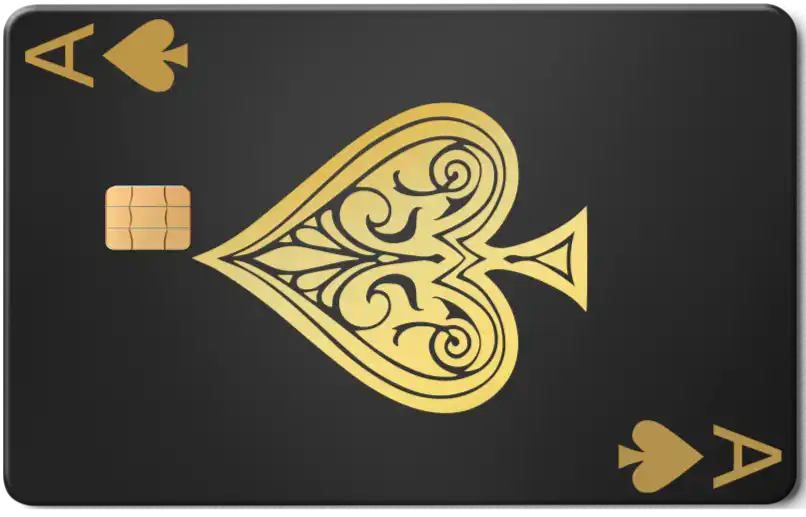 Exclusive Ace of Spades metal card with sophisticated modern metal card finish and premium international design