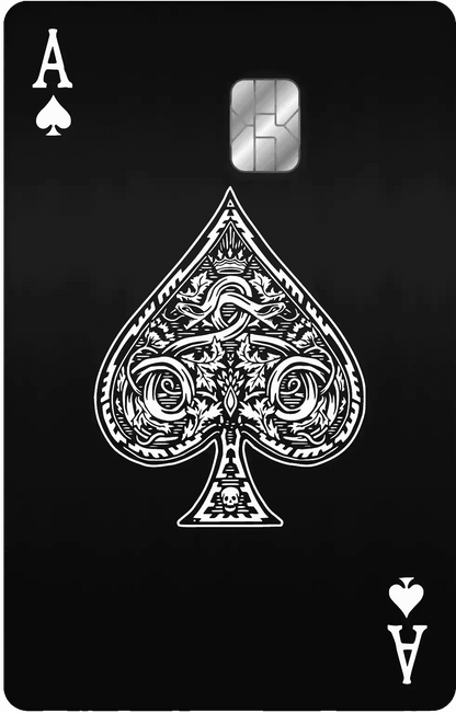 Ace vertical metal card with premium custom luxury design for elite collectors