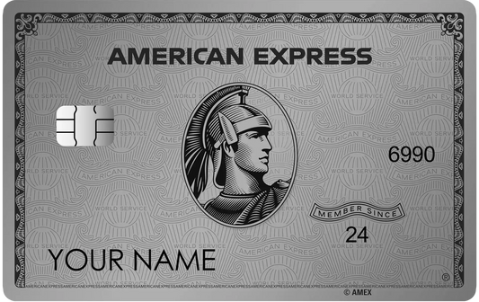 Custom metal American Express style silver card with engraved chip and Roman centurion design