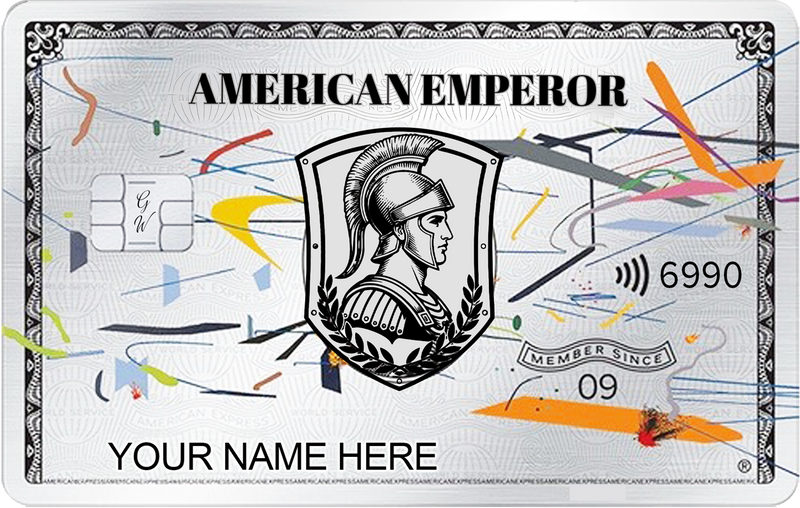 Art Platinum Emperor metal card with luxury imperial design for elite international clients