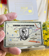 Premium Art Platinum Emperor metal card featuring high-end engraved imperial detailing