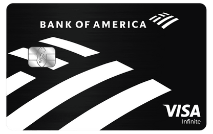 Premium Bank of America metal card with sleek luxury banking design