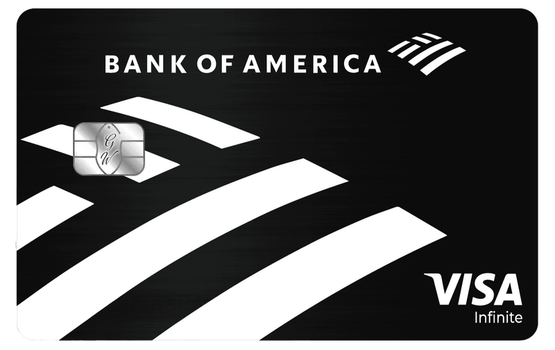 Premium Bank of America metal card with sleek luxury banking design