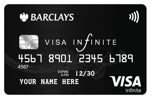 Premium Barclays metal card with sleek luxury banking design