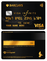 Exclusive Barclays metal card designed for premium banking clients