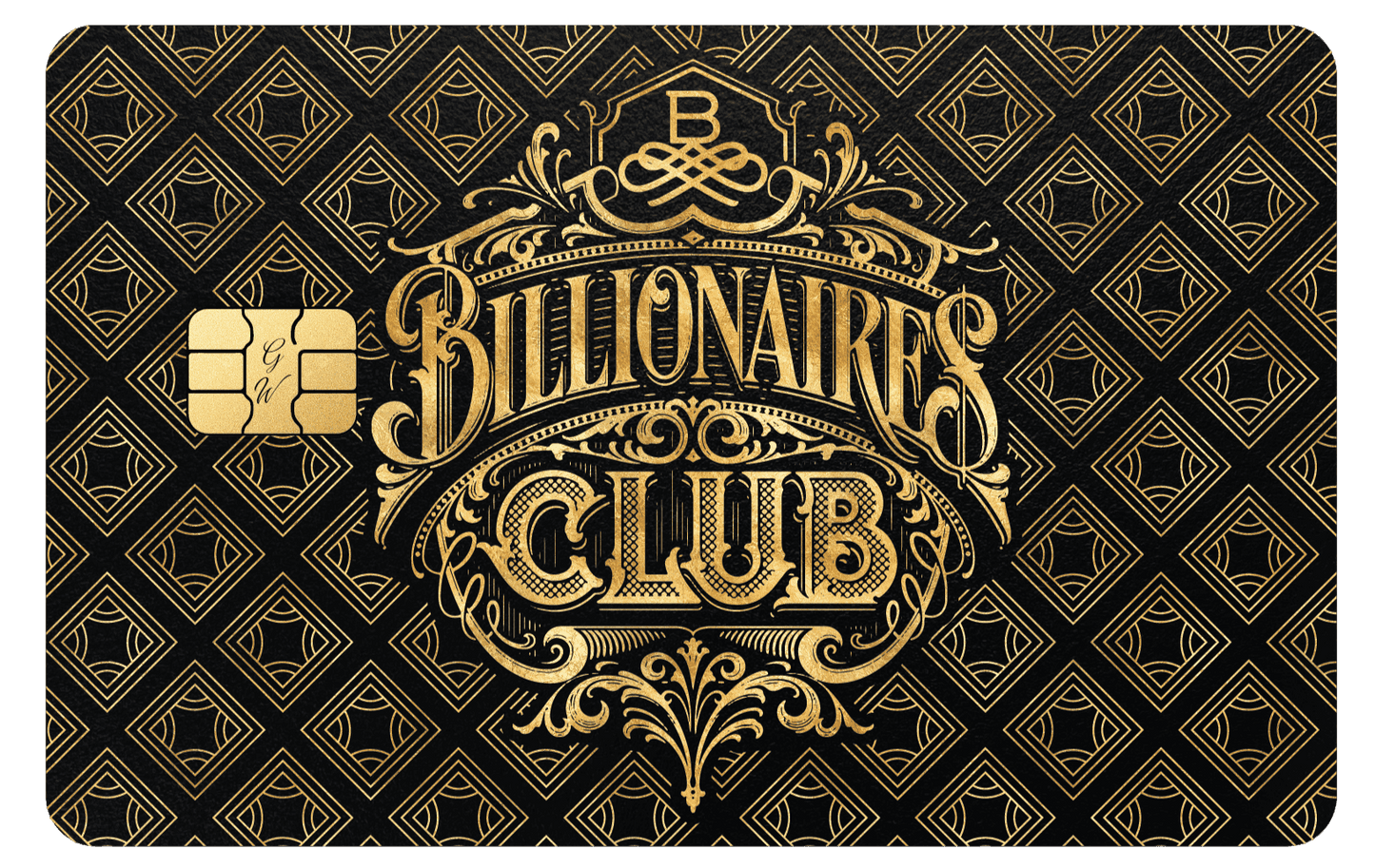 Billionaires Club metal card with ultra-luxury design for elite international clients