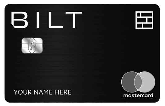 Premium BILT metal card with sleek luxury financial design