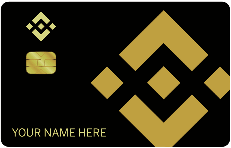 Binance metal card with premium cryptocurrency banking design