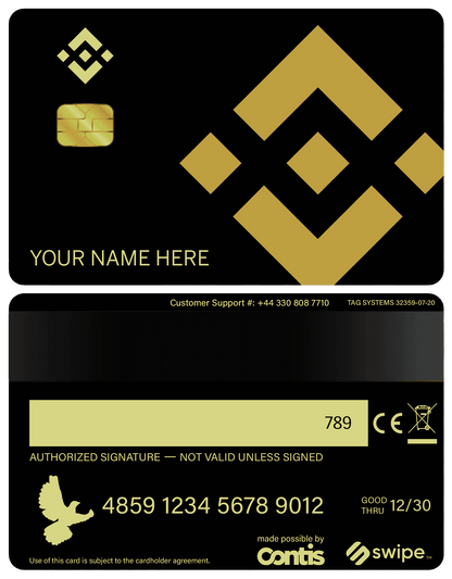 Premium Binance metal card designed for global crypto investors and professionals