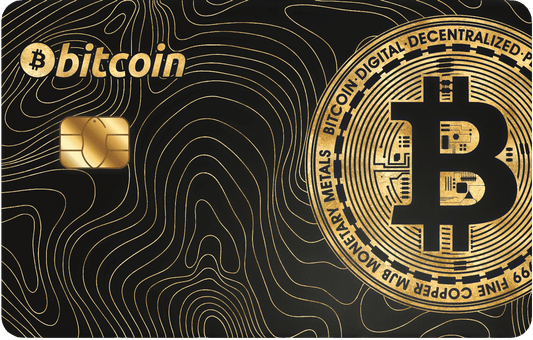 Bitcoin Enthusiast metal card with premium crypto-inspired luxury design