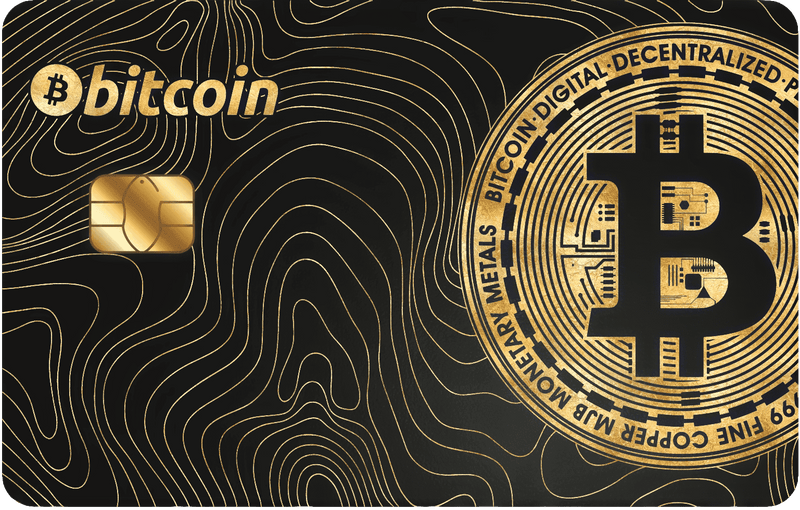Bitcoin Enthusiast metal card with premium crypto-inspired luxury design