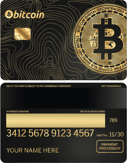 Premium Bitcoin Enthusiast metal card designed for serious cryptocurrency collectors