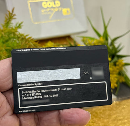 Exclusive Black Business AMX metal card with sophisticated modern executive styling