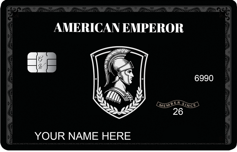 Black Centurion American Express metal card with sleek luxury design for elite international clients
