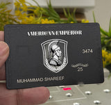 Luxury Black Centurion American Express metal card featuring high-end engraved detailing