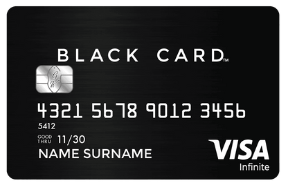 Sleek black metal card with premium luxury design for executives