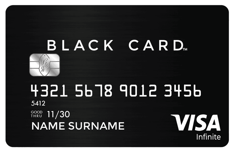 Sleek black metal card with premium luxury design for executives