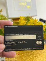 Luxury black metal card with sophisticated corporate styling