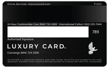 Exclusive black metal card designed for high-end international clients