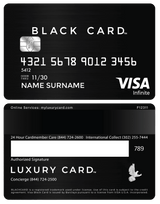 Premium black metal card with sleek modern design for luxury business use