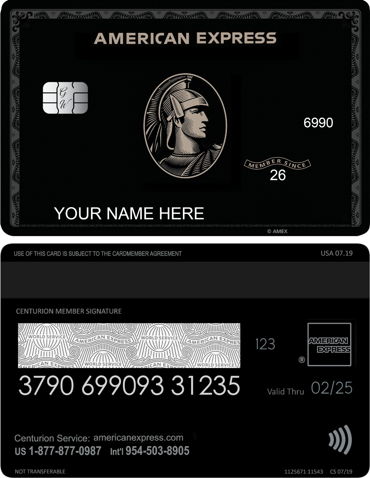 Schwarze Centurion AMEX