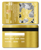 Premium Charizard metal card with modern luxury metal card finish and custom color design