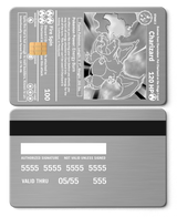 Exclusive Charizard metal card with premium metal card craftsmanship and vibrant luxury color options for global collectors