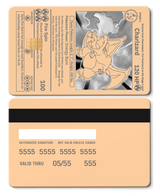 Elite Charizard metal card with high-end metal card finish, modern design, and multiple color variations for international clients