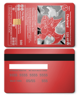Luxury Charizard metal card with sophisticated engraved metal card design and high-end color variations for global collectors