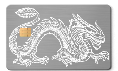 Exclusive Dragon metal card with premium metal card craftsmanship and vibrant luxury color options for global collectors
