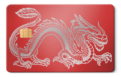 High-end Dragon metal card with modern metal card styling and vibrant custom color variations