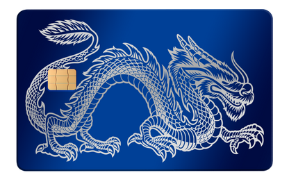 Premium Dragon metal card with sleek metal card construction and high-end vibrant color design