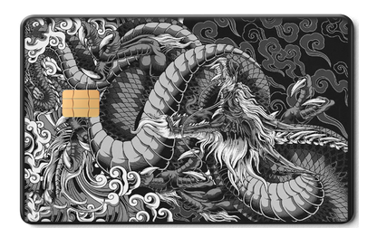 Luxury Dragon of the East metal card featuring sleek engraved metal card styling and unique color variation for elite clients