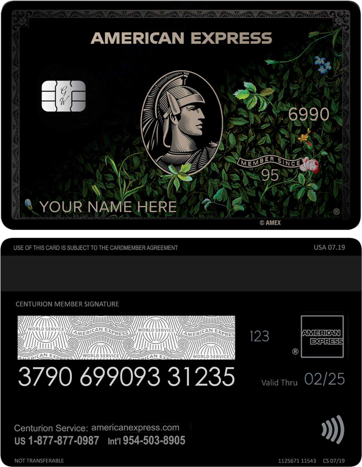 Floral Black AMEX