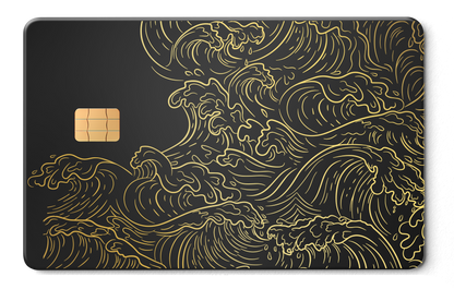 Hokusai Wave metal card with premium luxury design, vibrant color variation, and high-end metal card craftsmanship for international clients