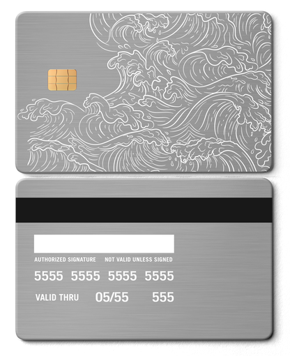 Exclusive Hokusai Wave metal card with premium metal card craftsmanship and vibrant luxury color options for global collectors