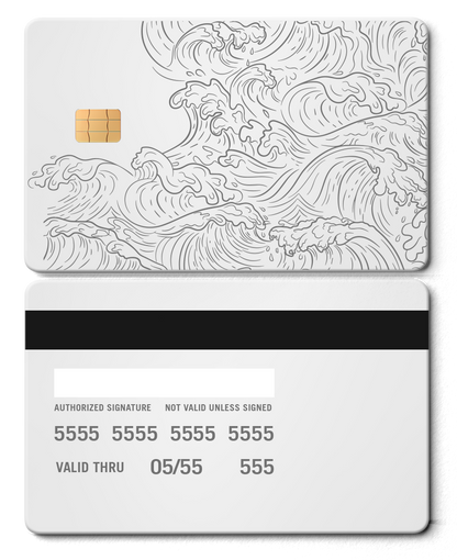 Premium Hokusai Wave metal card with sleek metal card construction, vibrant color variations, and luxurious design for global collectors