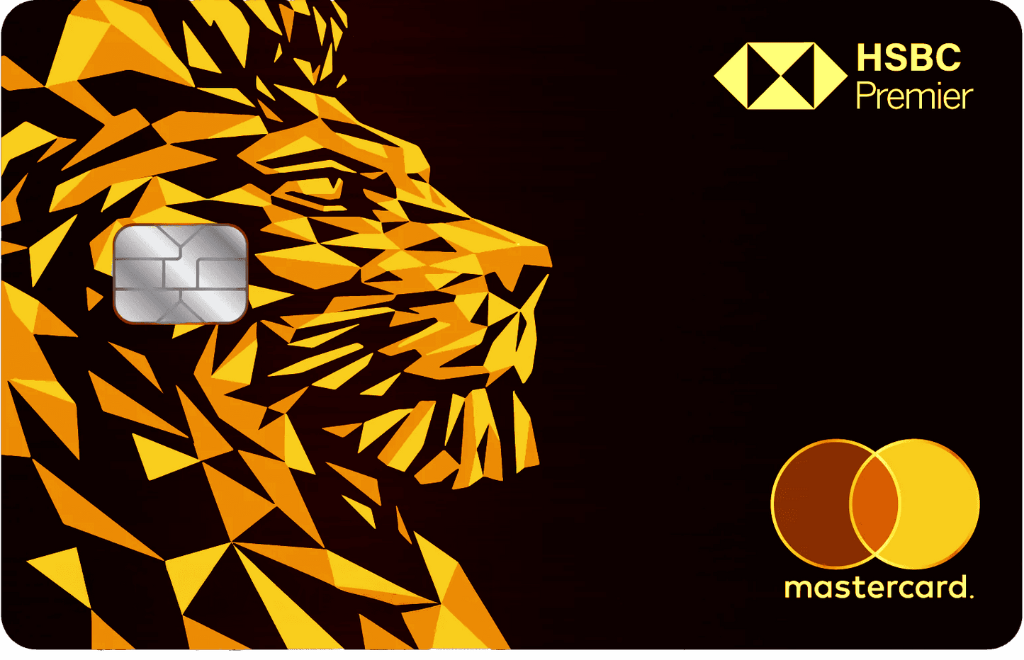 HSBC Lion metal card with premium luxury banking design featuring lion motif