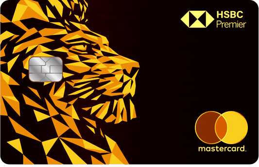 HSBC Lion metal card with premium luxury banking design featuring lion motif