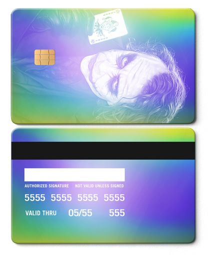Custom engraved Joker metal cards with intricate metal detailing, premium metal cards for international buyers