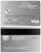 Elegant JP Morgan Reserve metal card with luxury corporate styling