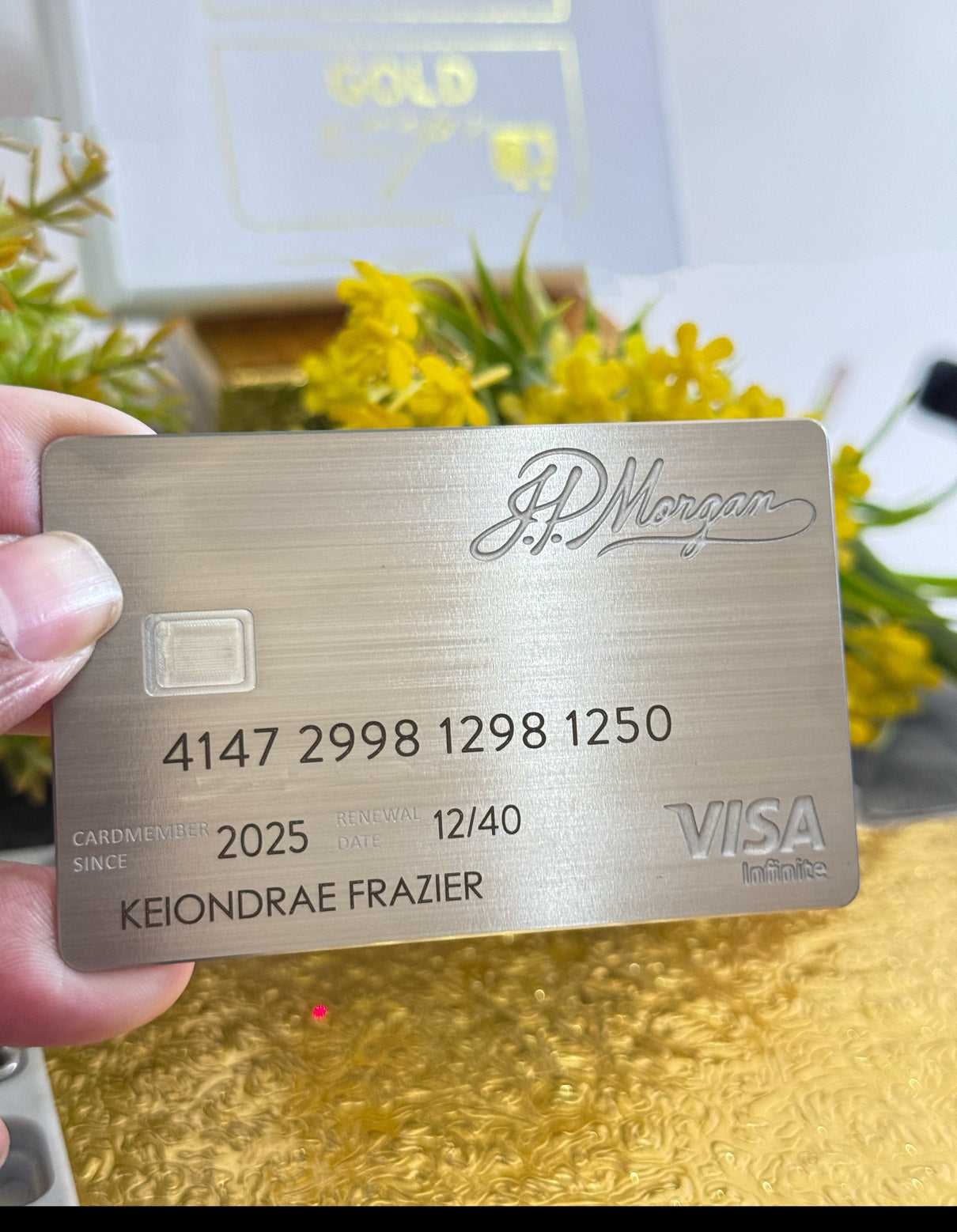Elegant JP Morgan Reserve metal card featuring high-end professional finish