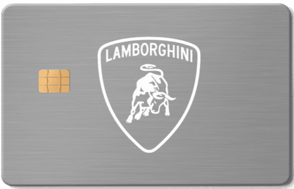 Premium Lamborghini metal card for high-net-worth international automotive clients, Lamborghini silver metal card with embossed logo and chip