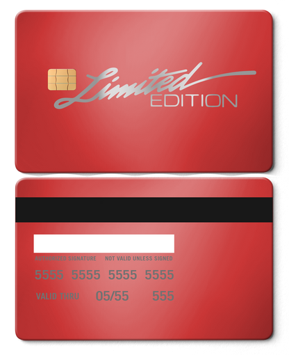 Collector showcase of Limited Edition metal cards, high-end luxury custom metal cards worldwide
